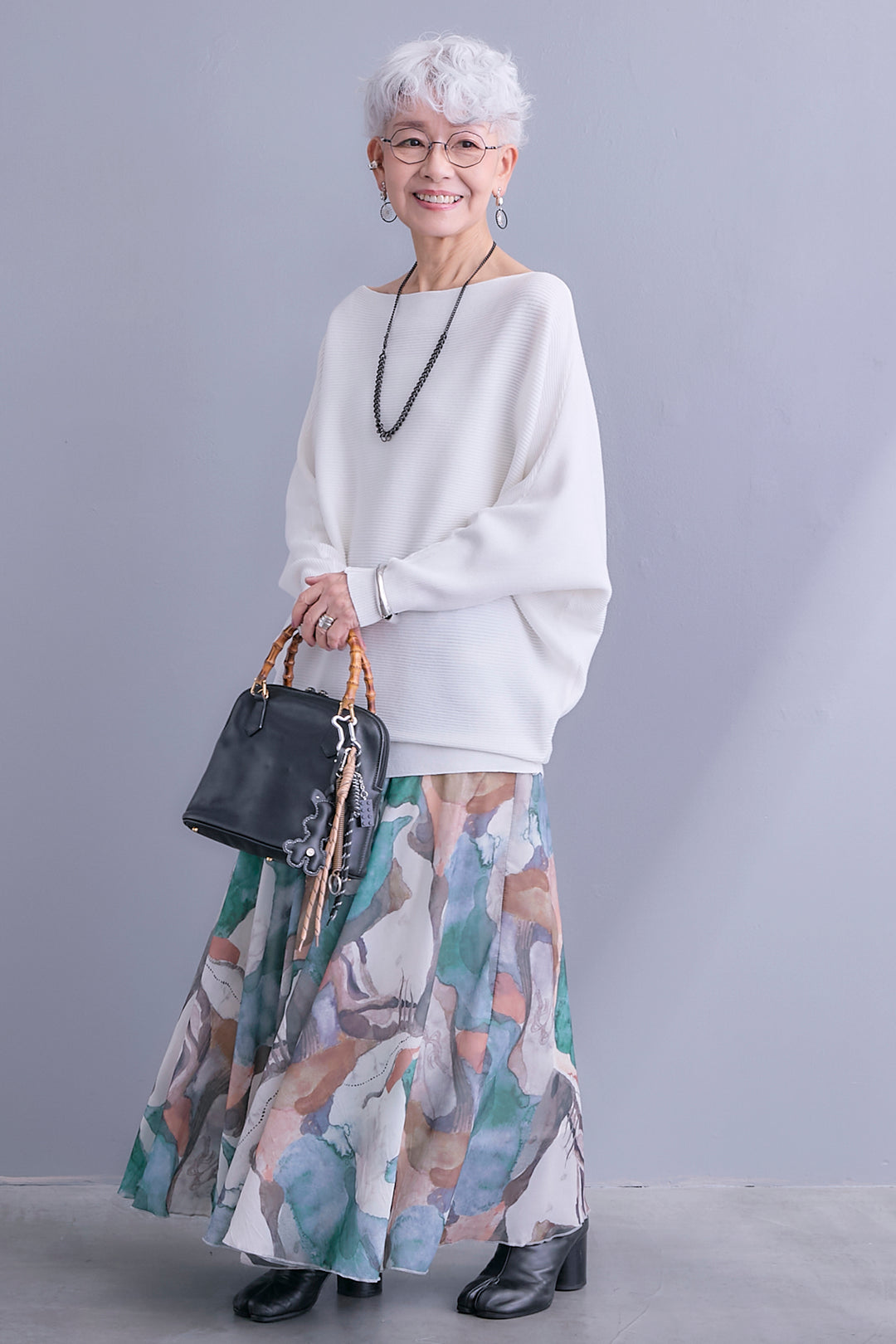 【予約】ボートネックルーズドルマンニット