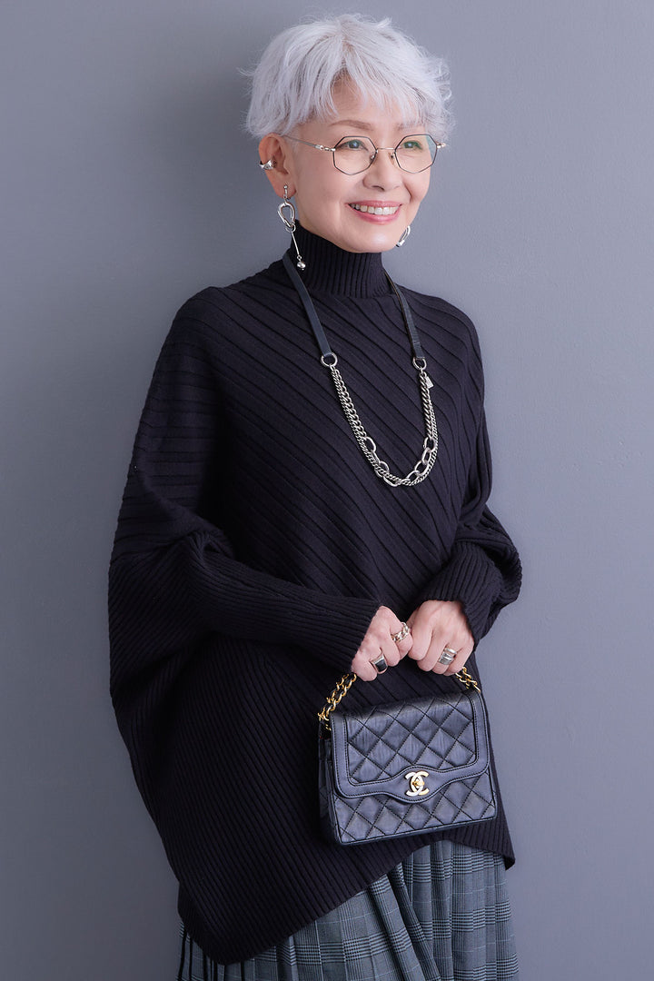 【予約】ワイドリブドルマンニット