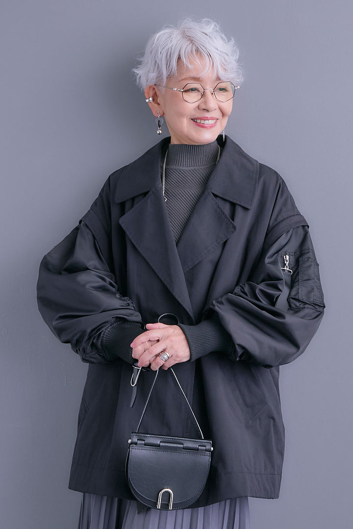 【予約】シャーリングMA-1オーバートレンチ【2WAY】