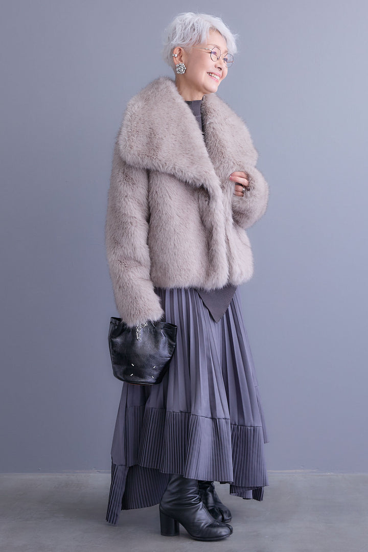 【新色追加】【予約】アシンメトリープリーツスカート