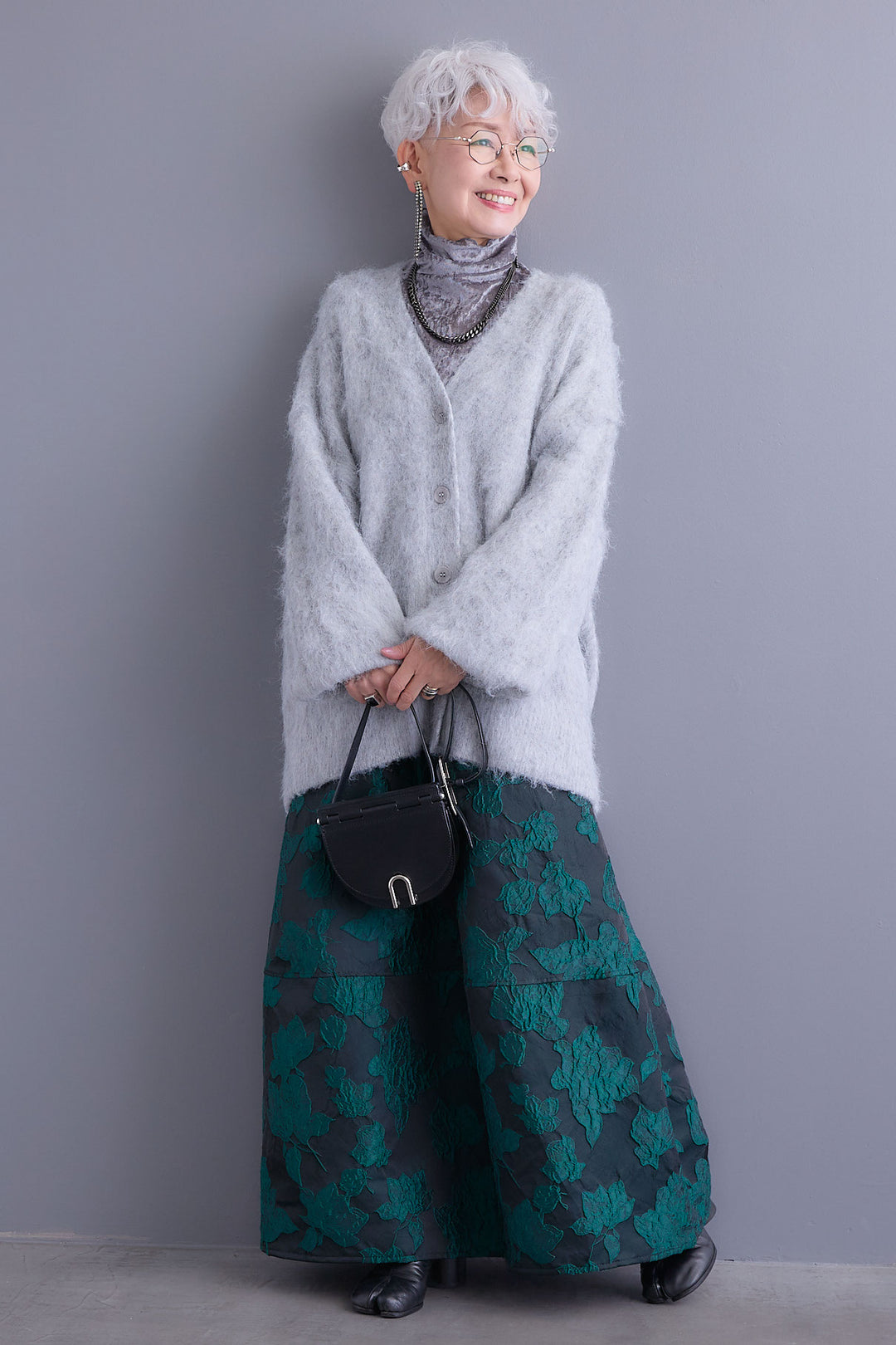 【予約】クラッシュベロアハイネックシアートップス