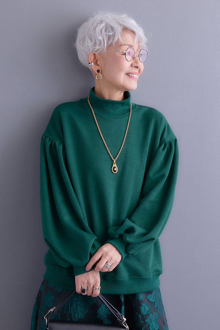 【予約】ボリュームスリーブモックネックプルオーバー