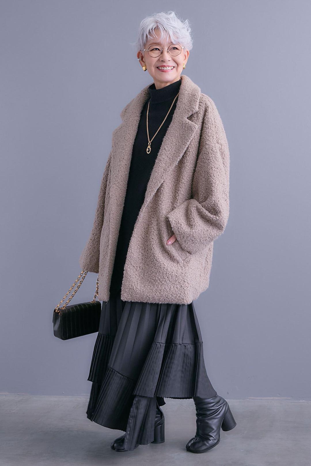 【予約】ブークレーテーラードコート