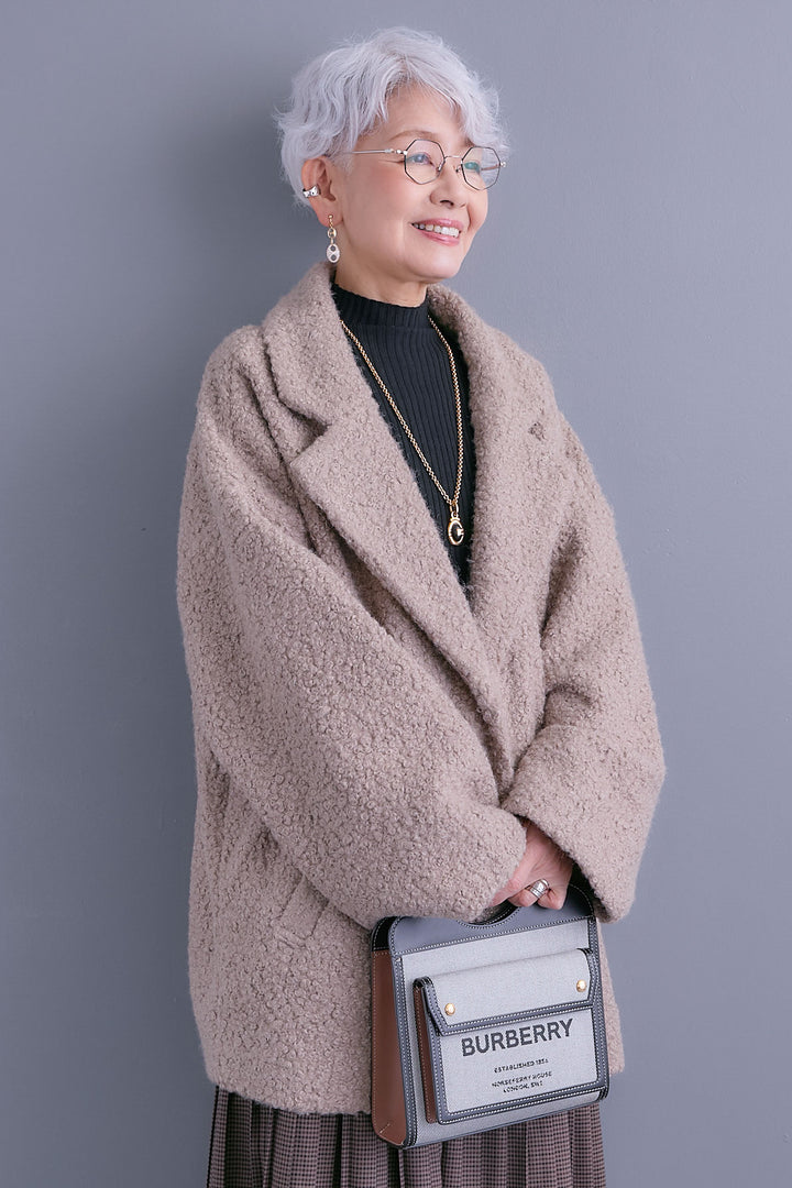 【SET】ブークレーテーラードコート+グレンチェックプリーツスカート(2set)