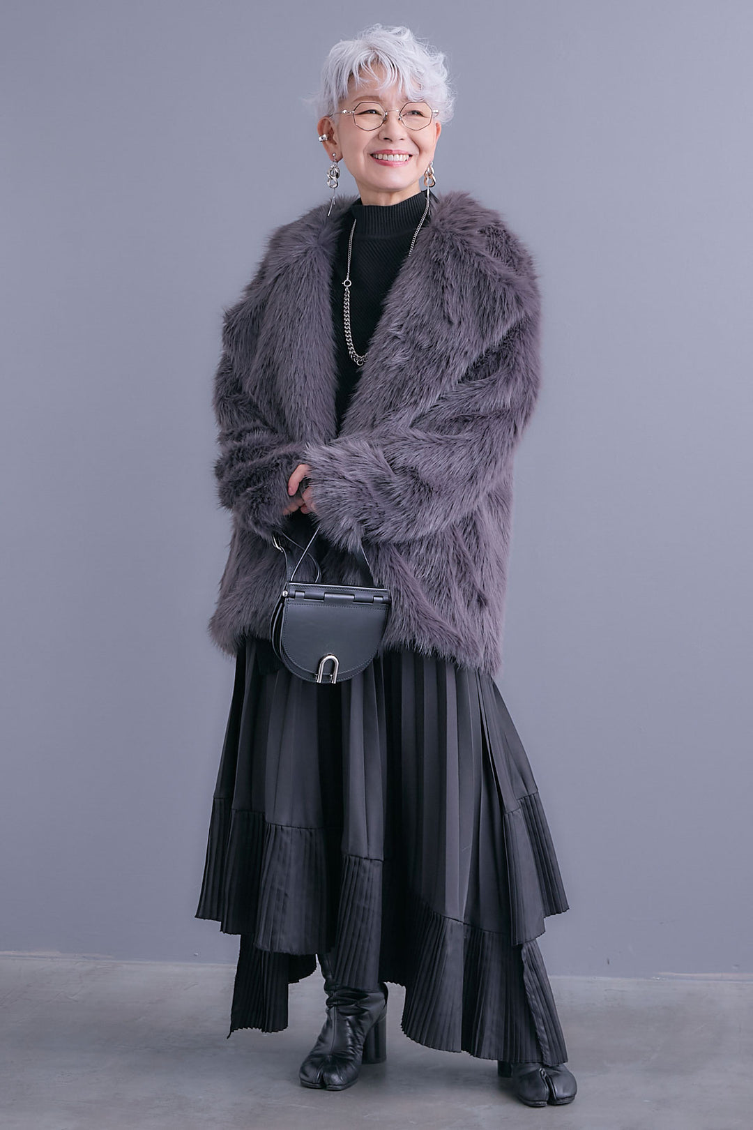 【予約】テーラードカラーファーコート