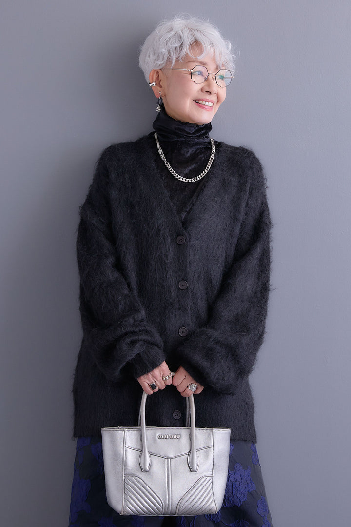 【予約】クラッシュベロアハイネックシアートップス