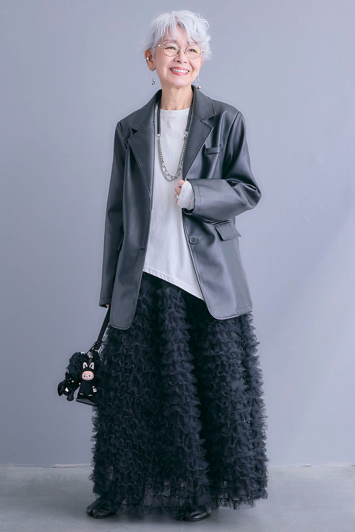 【予約】ソフトレザーテーラードジャケット