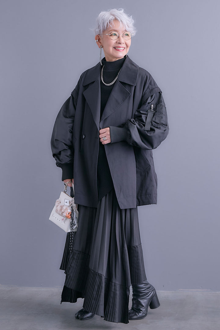 【予約】シャーリングMA-1オーバートレンチ【2WAY】