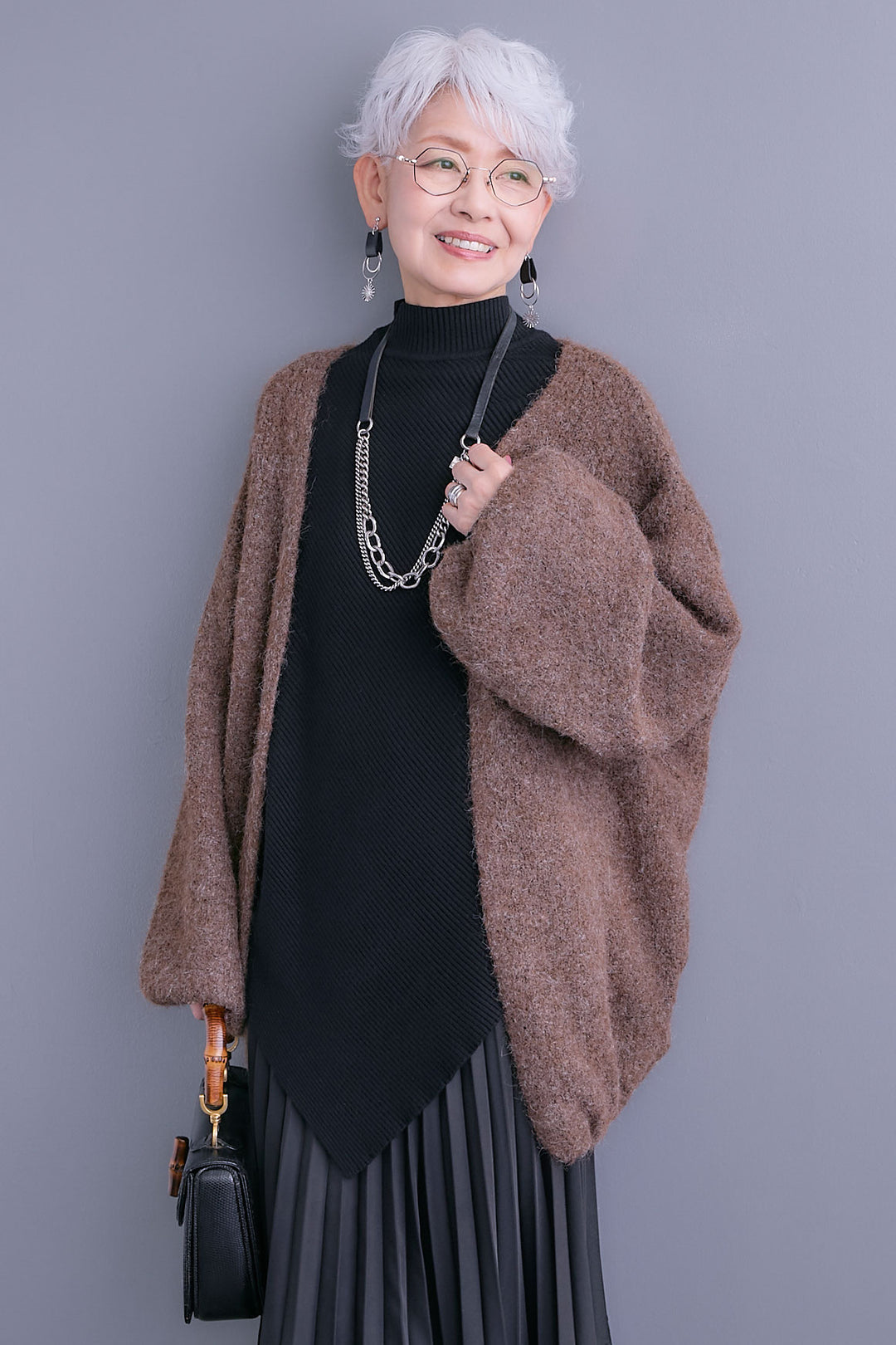 【予約】ボリュームスリーブニットカーディガン