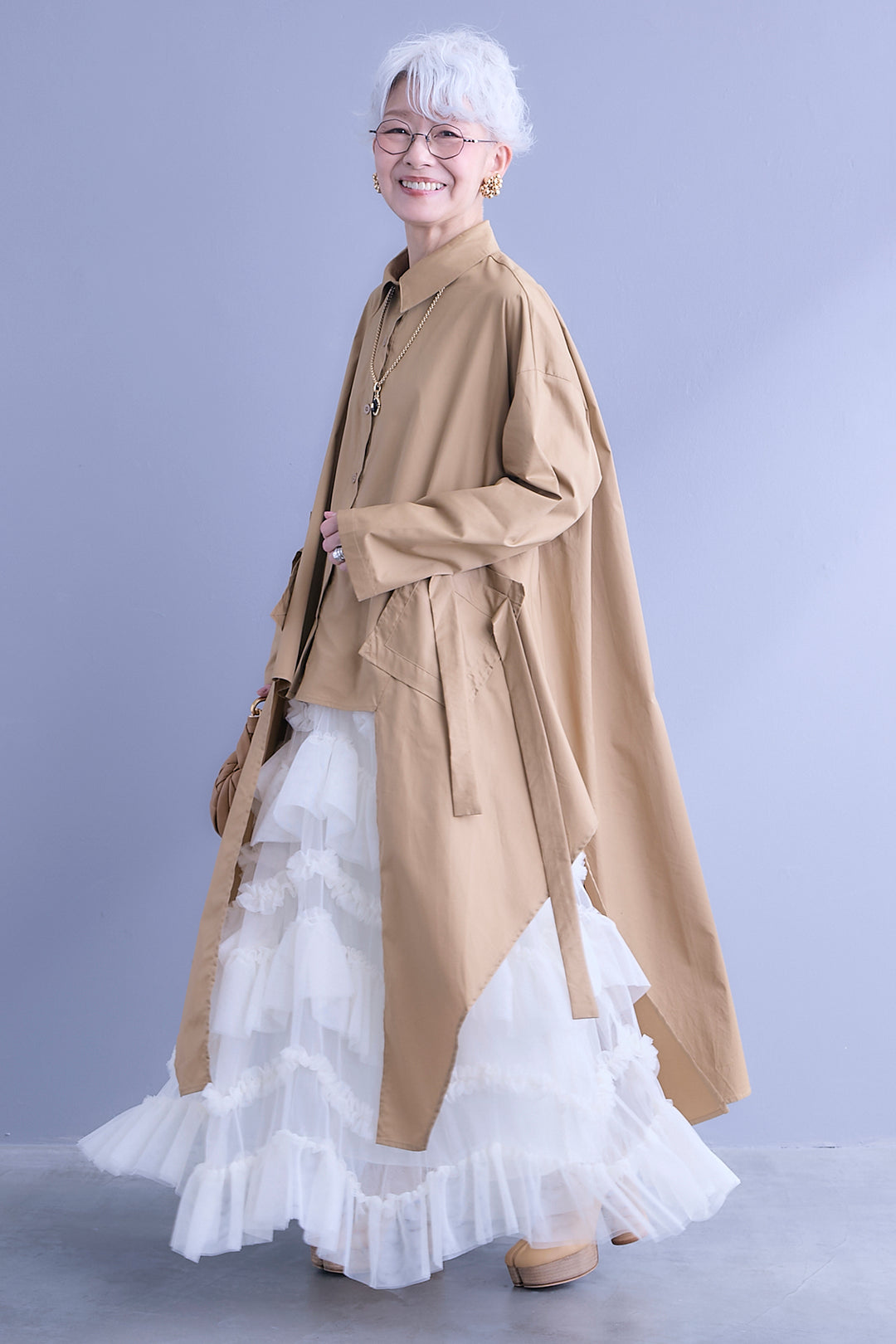 【予約】ロングテールアシメカットデザインシャツ