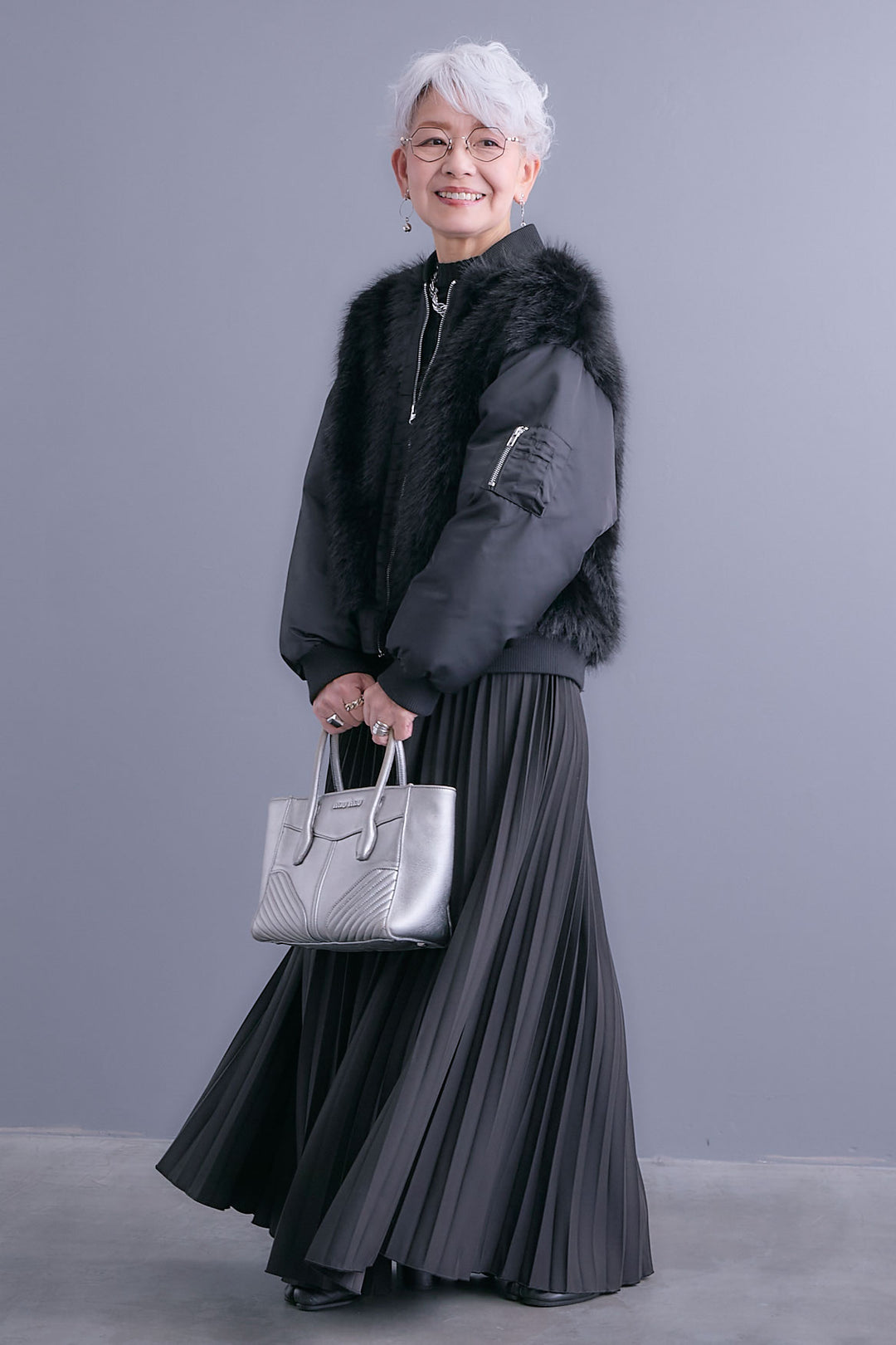 【予約】ルーズロングプリーツスカート