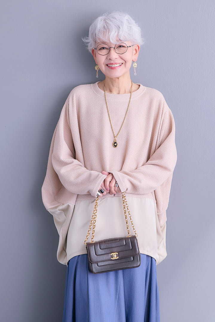 【予約】サテンコンビドルマンチュニック