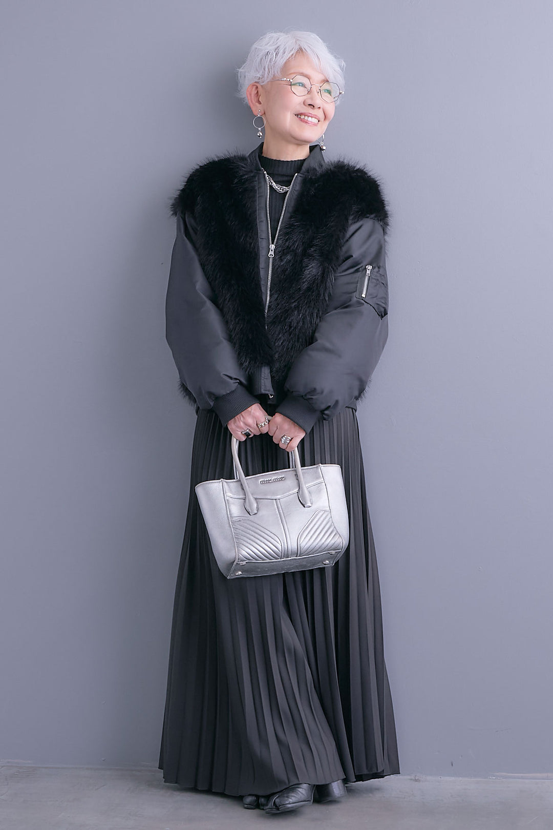 【予約】ルーズロングプリーツスカート