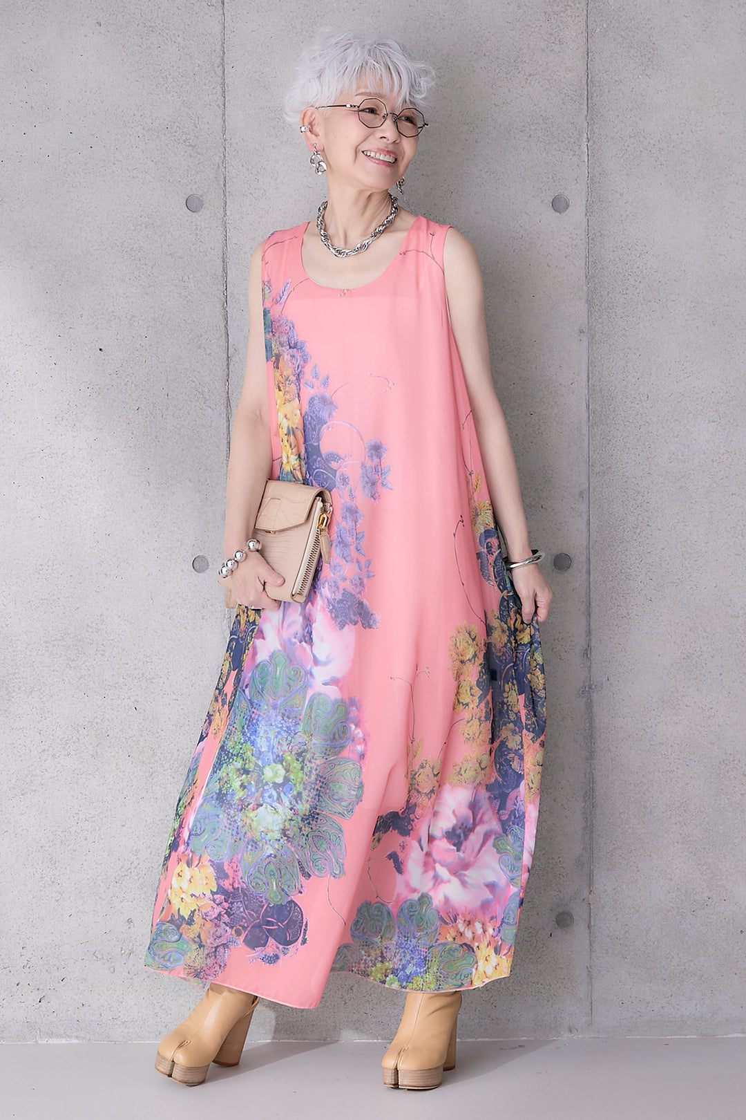 【予約】サンセットボタニカルフラワーサマードレス