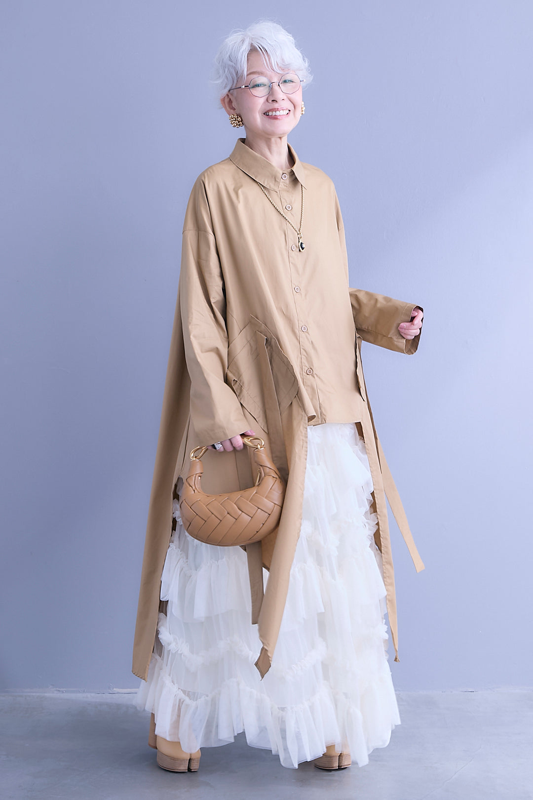 【予約】ロングテールアシメカットデザインシャツ