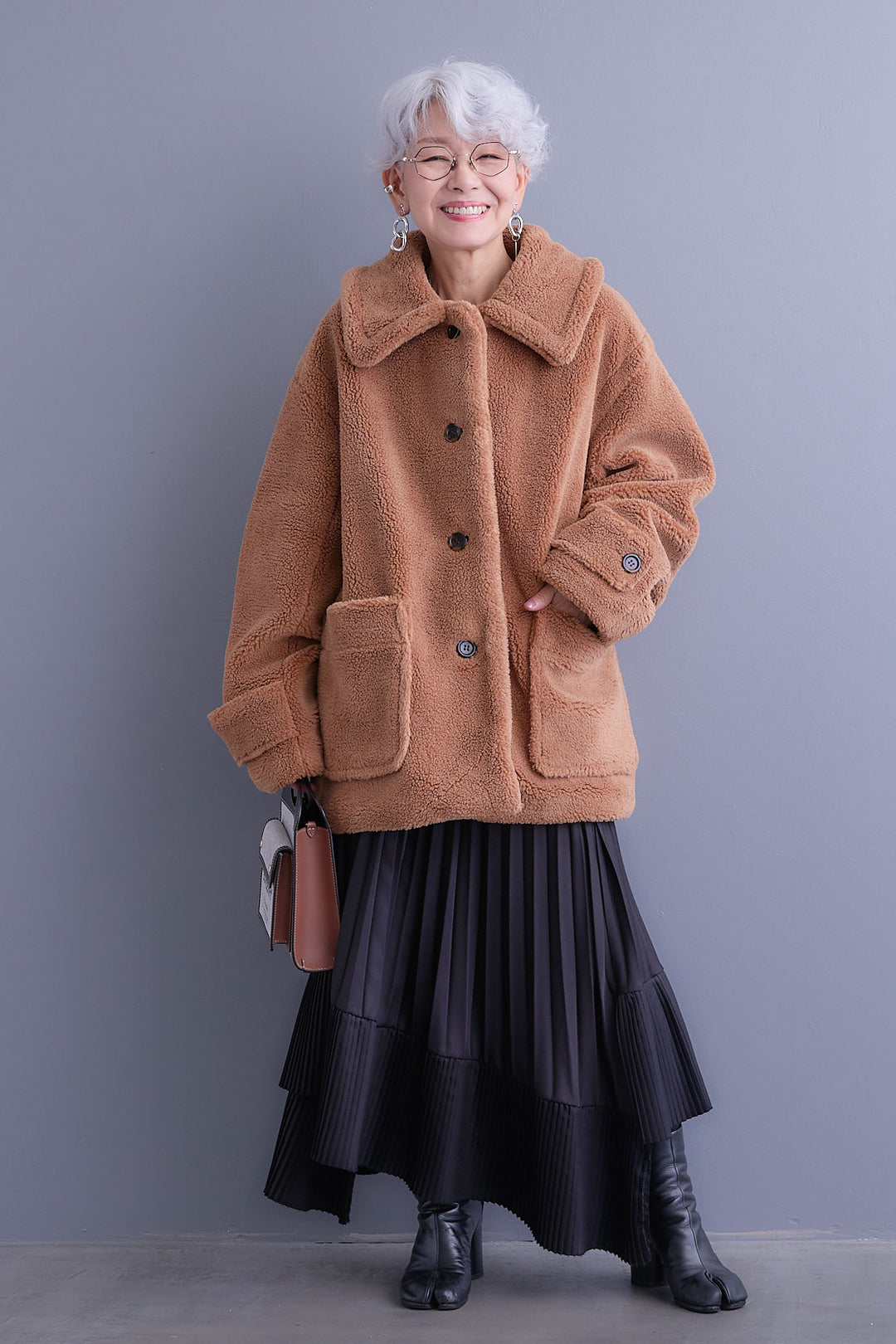 【予約】テディボアフラットカラーコート