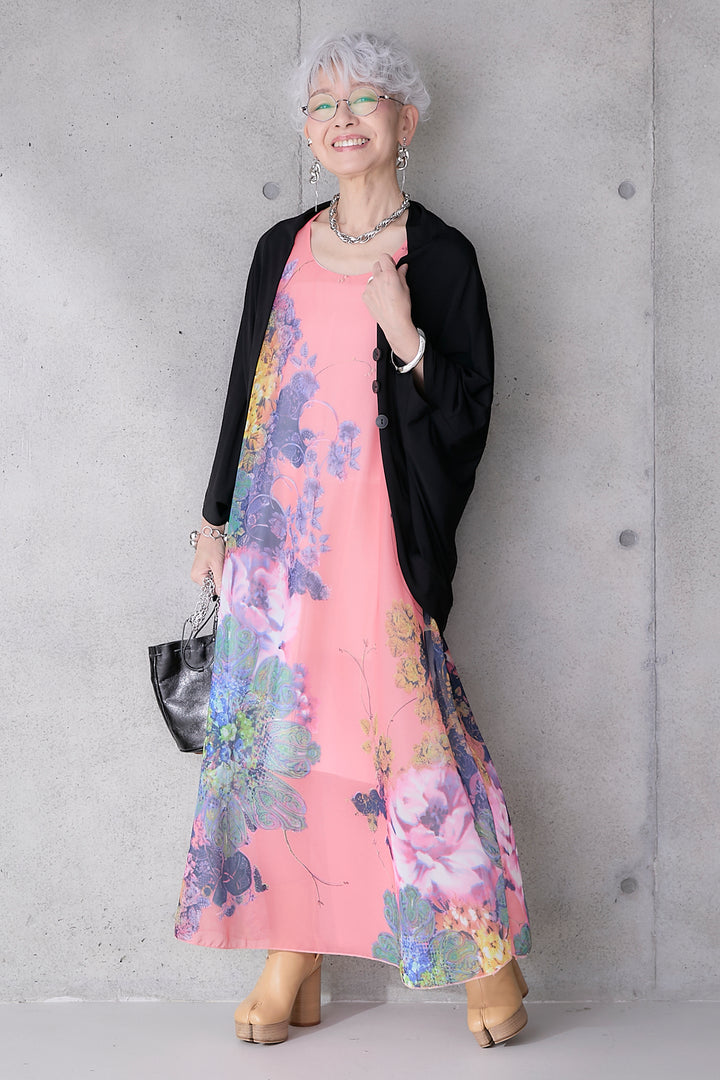 【予約】サンセットボタニカルフラワーサマードレス