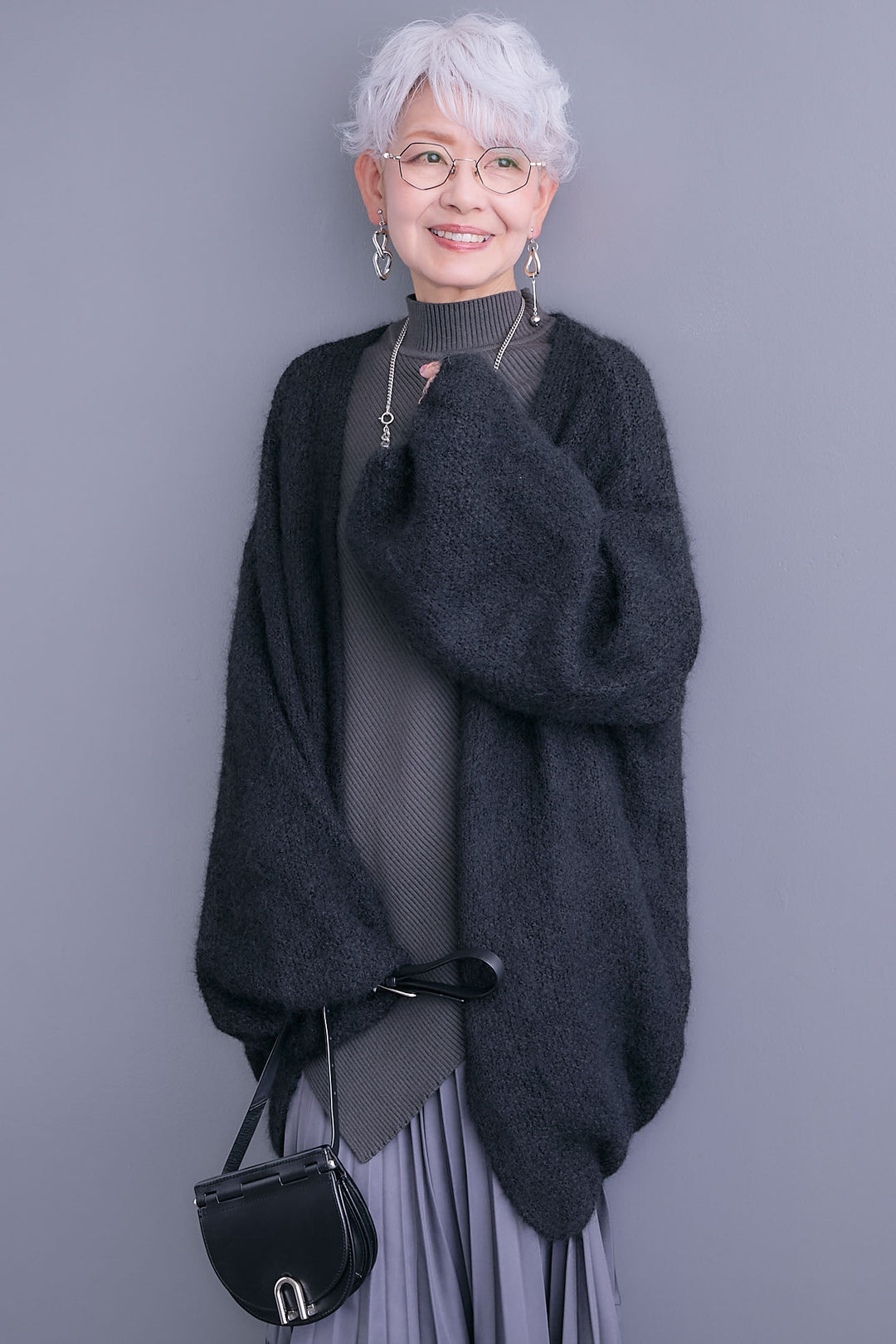 【予約】ボリュームスリーブニットカーディガン