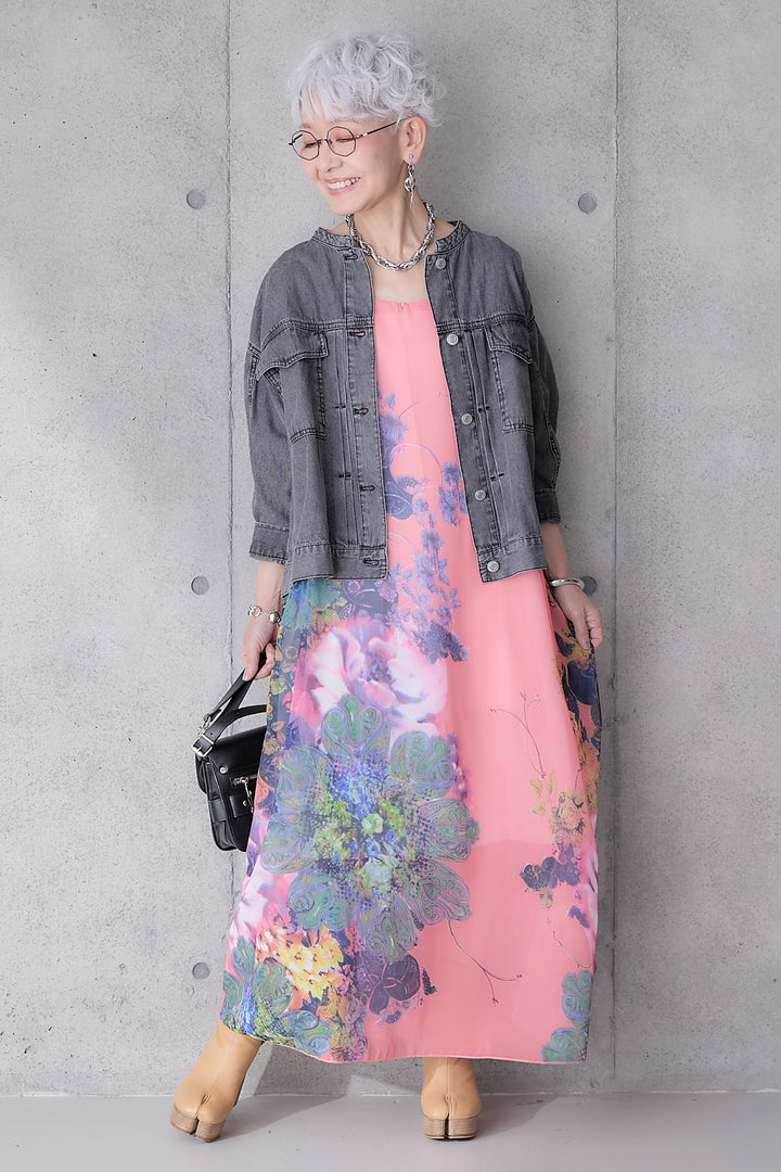 【予約】サンセットボタニカルフラワーサマードレス