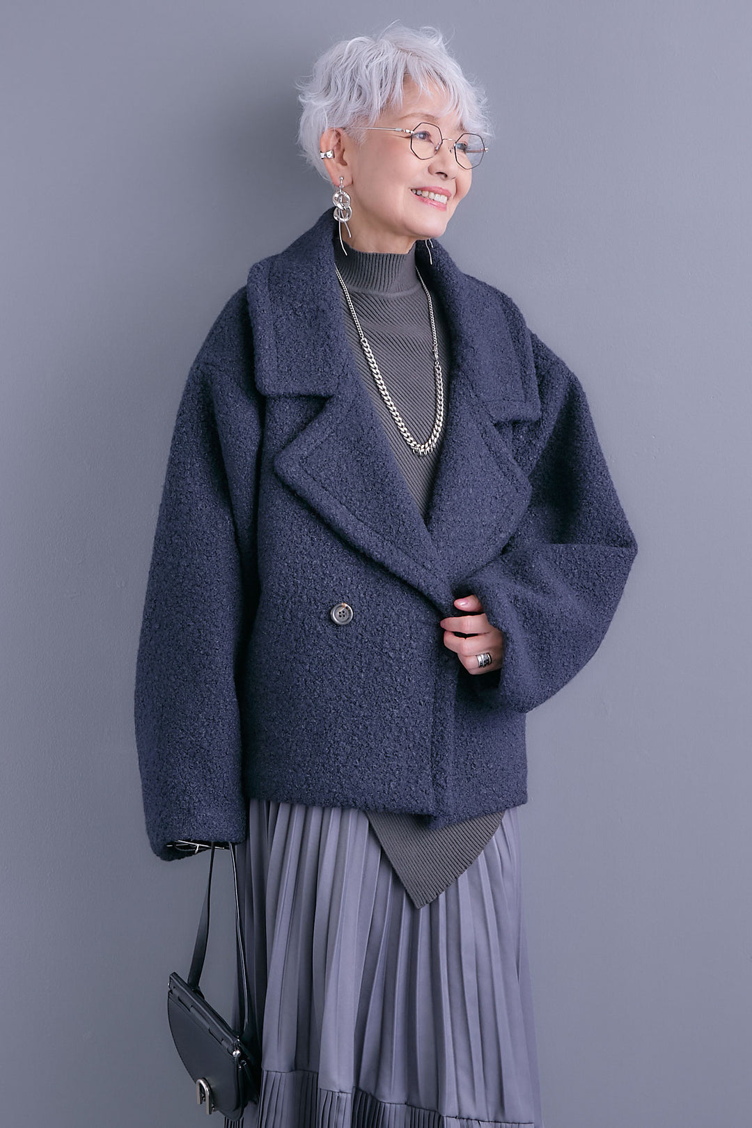 【予約】ブークレーオーバーミディコート