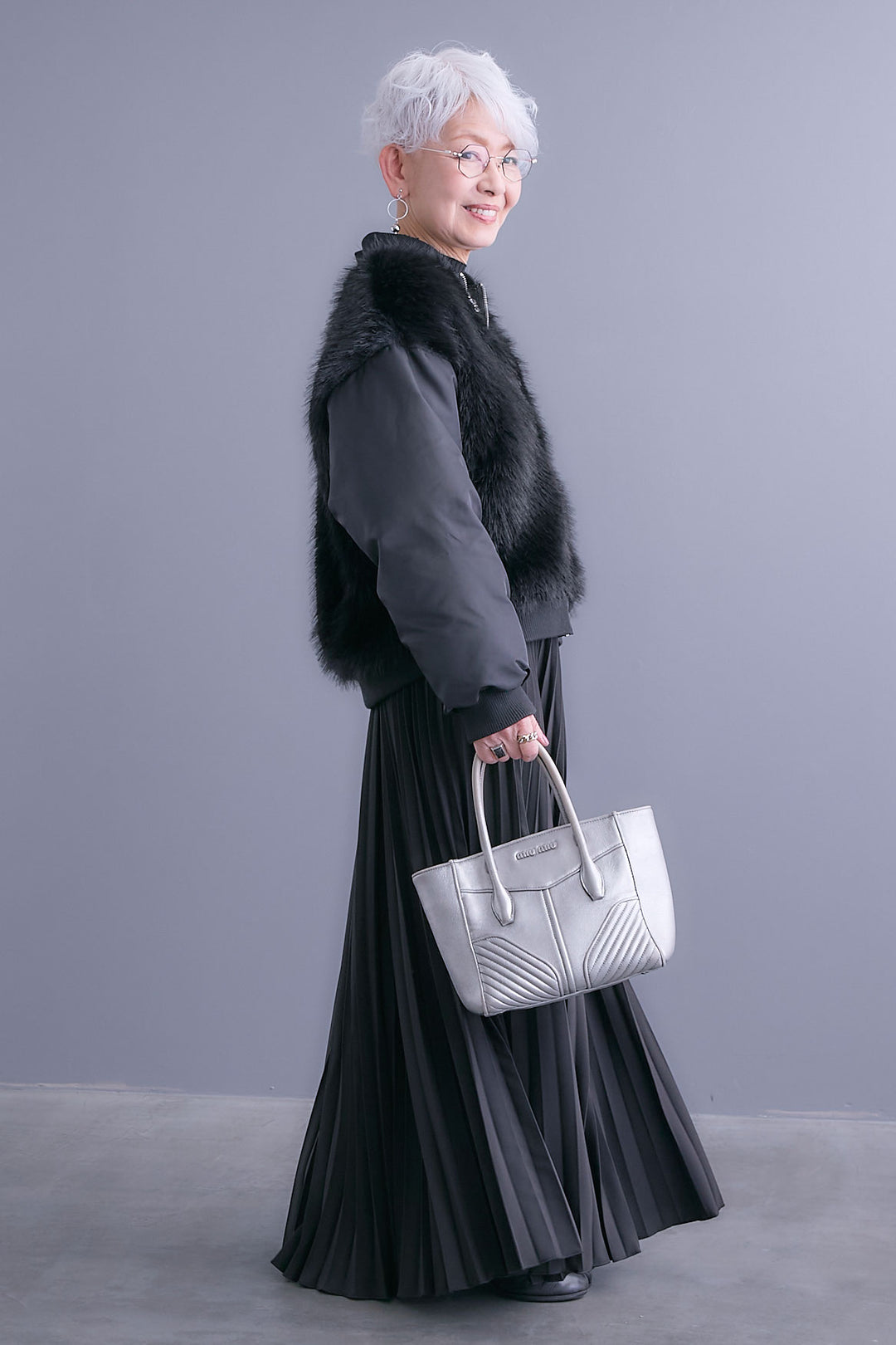 【予約】ファーシャギーMA-1ブルゾン