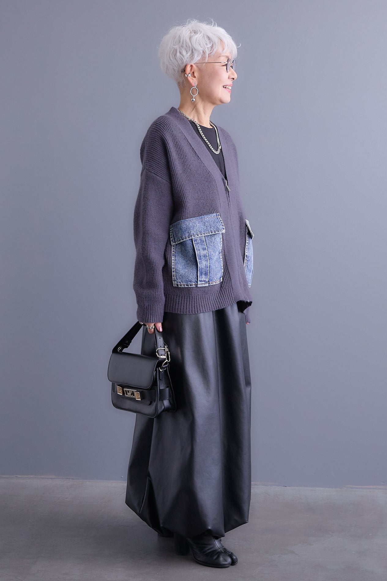 予約】デニムポケットZIPニットカーディガン – AIJAN