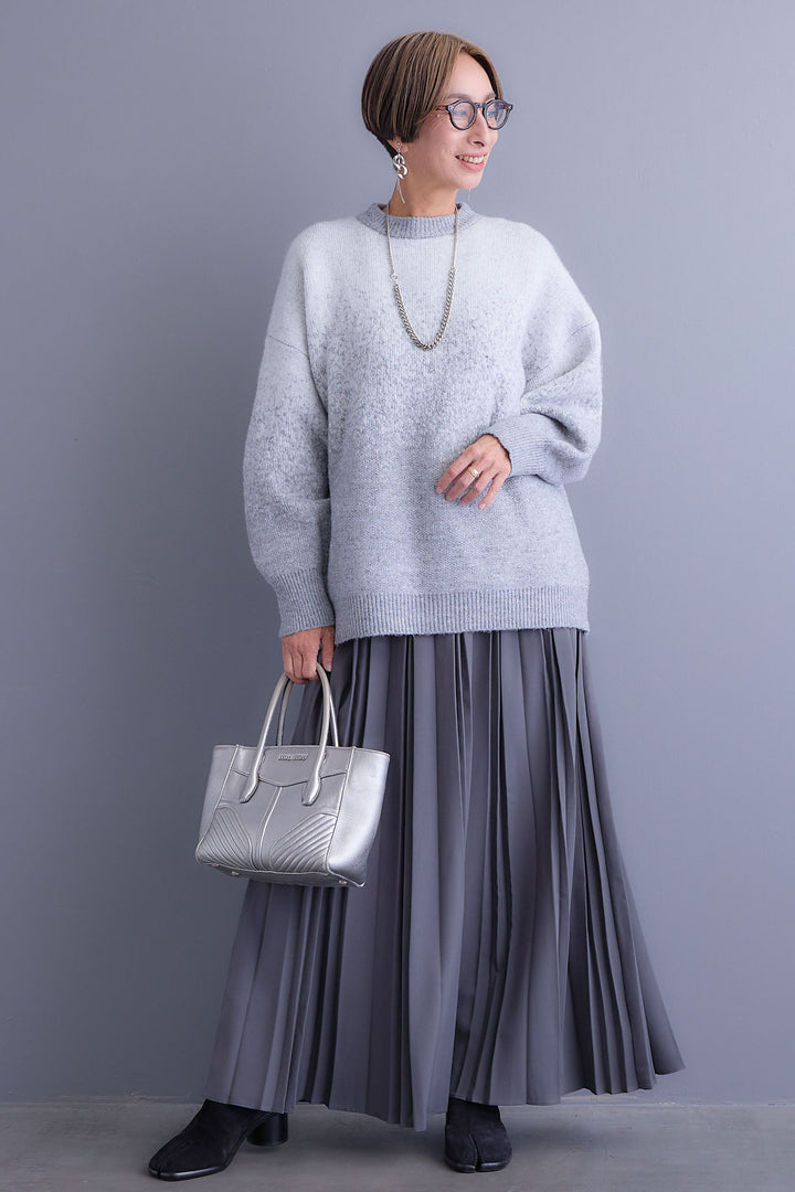 【予約】ダブルプリーツロングスカート