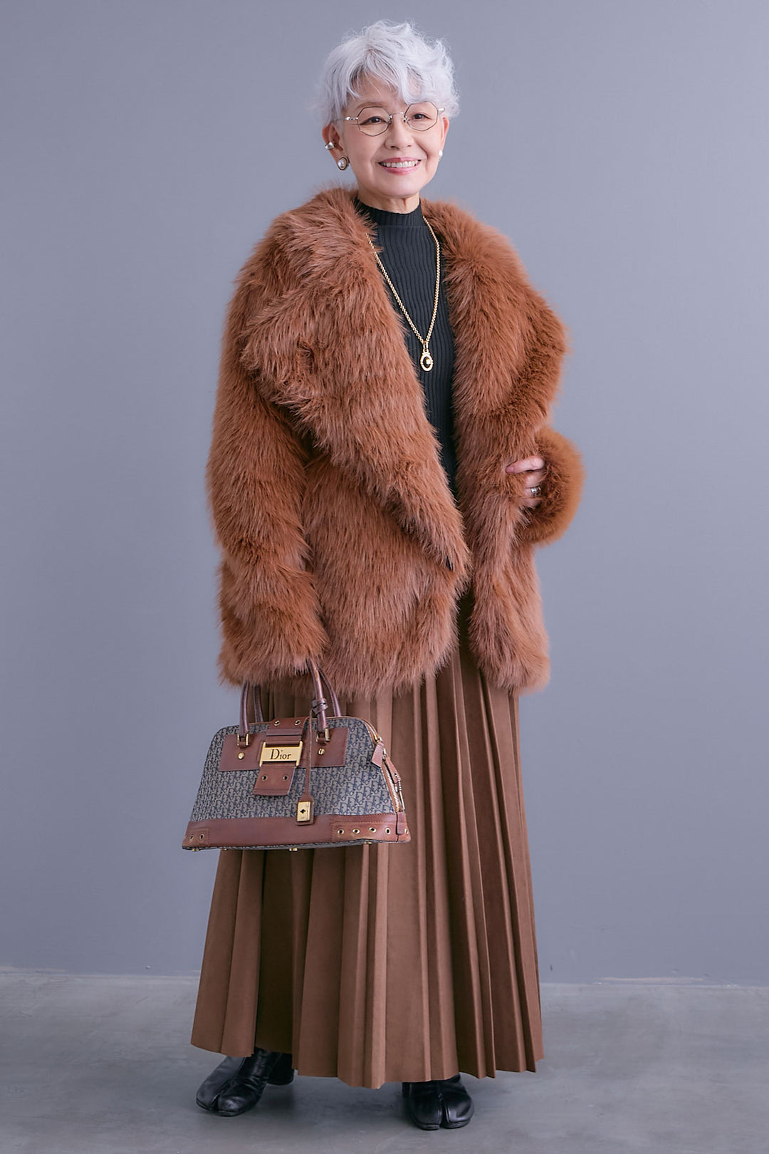 【予約】テーラードカラーファーコート