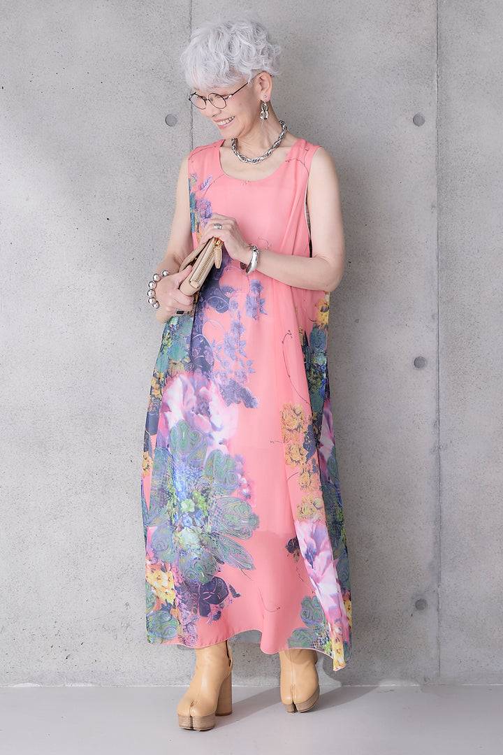 【予約】サンセットボタニカルフラワーサマードレス