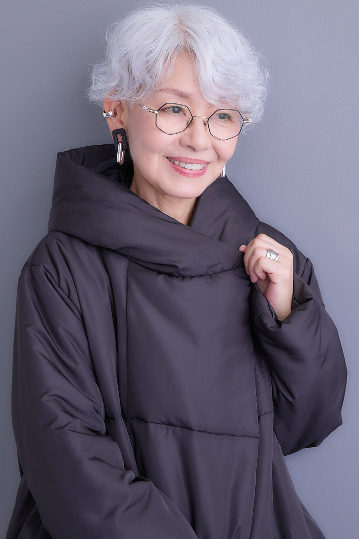 【SET】バルーンシルエットエアパフジャケット+ジャガードフラワースカート(2set)