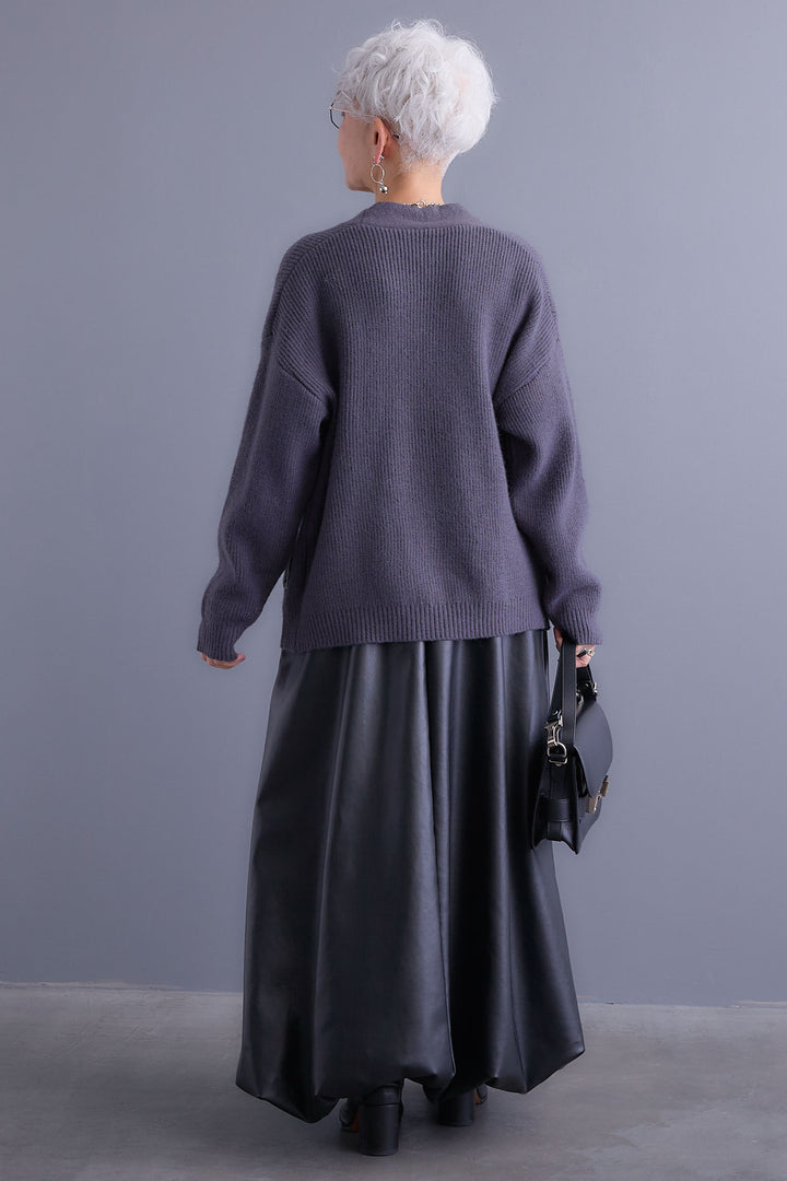 【予約】デニムポケットZIPニットカーディガン