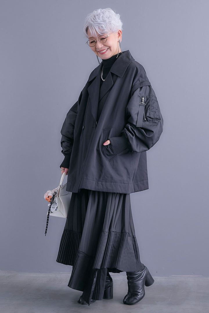 【予約】シャーリングMA-1オーバートレンチ【2WAY】