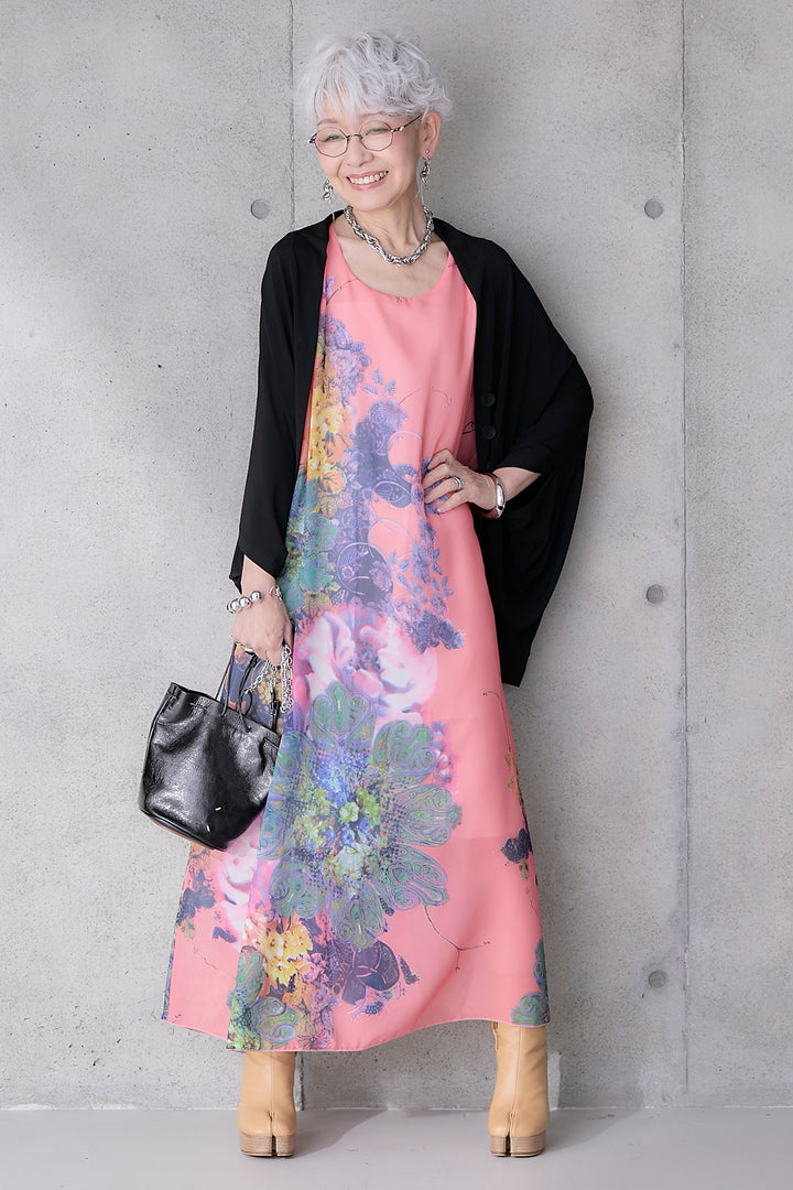 【予約】サンセットボタニカルフラワーサマードレス