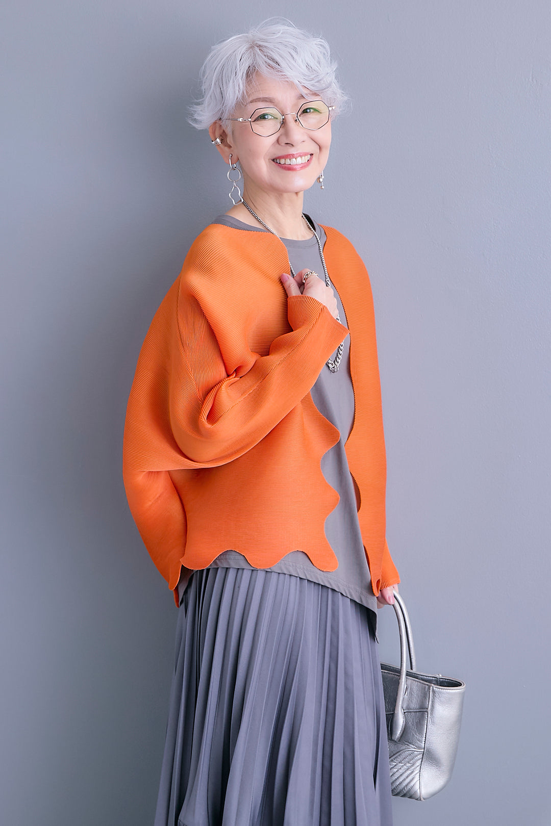 【予約】ウェーブラインプリーツカーディガン