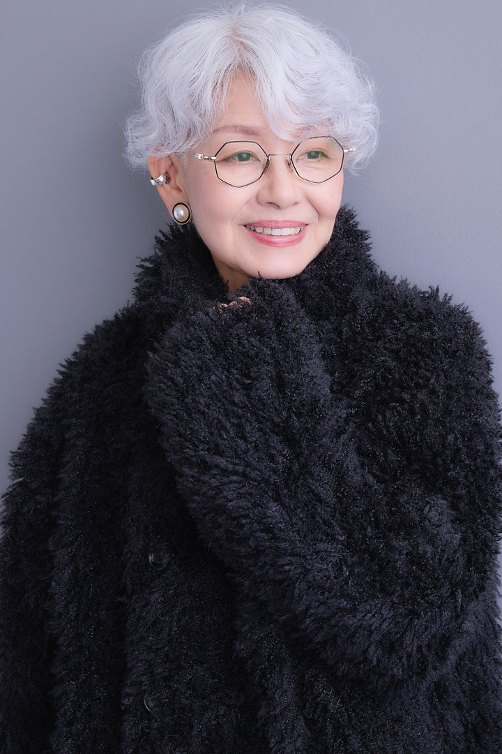 【SET】プードルボア2WAYカラーコート+ジャガードフラワースカート(2set)