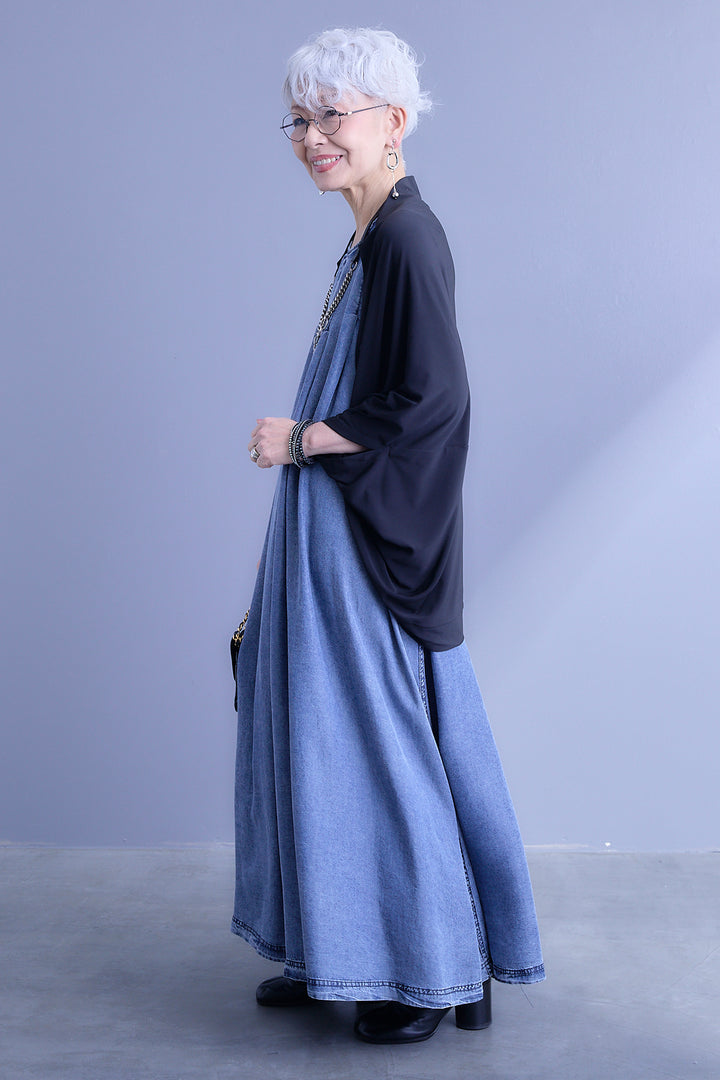 【予約】パウダーシルクヴィンテージデニムワンピース