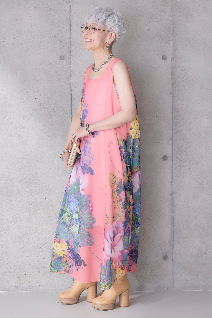 【予約】サンセットボタニカルフラワーサマードレス