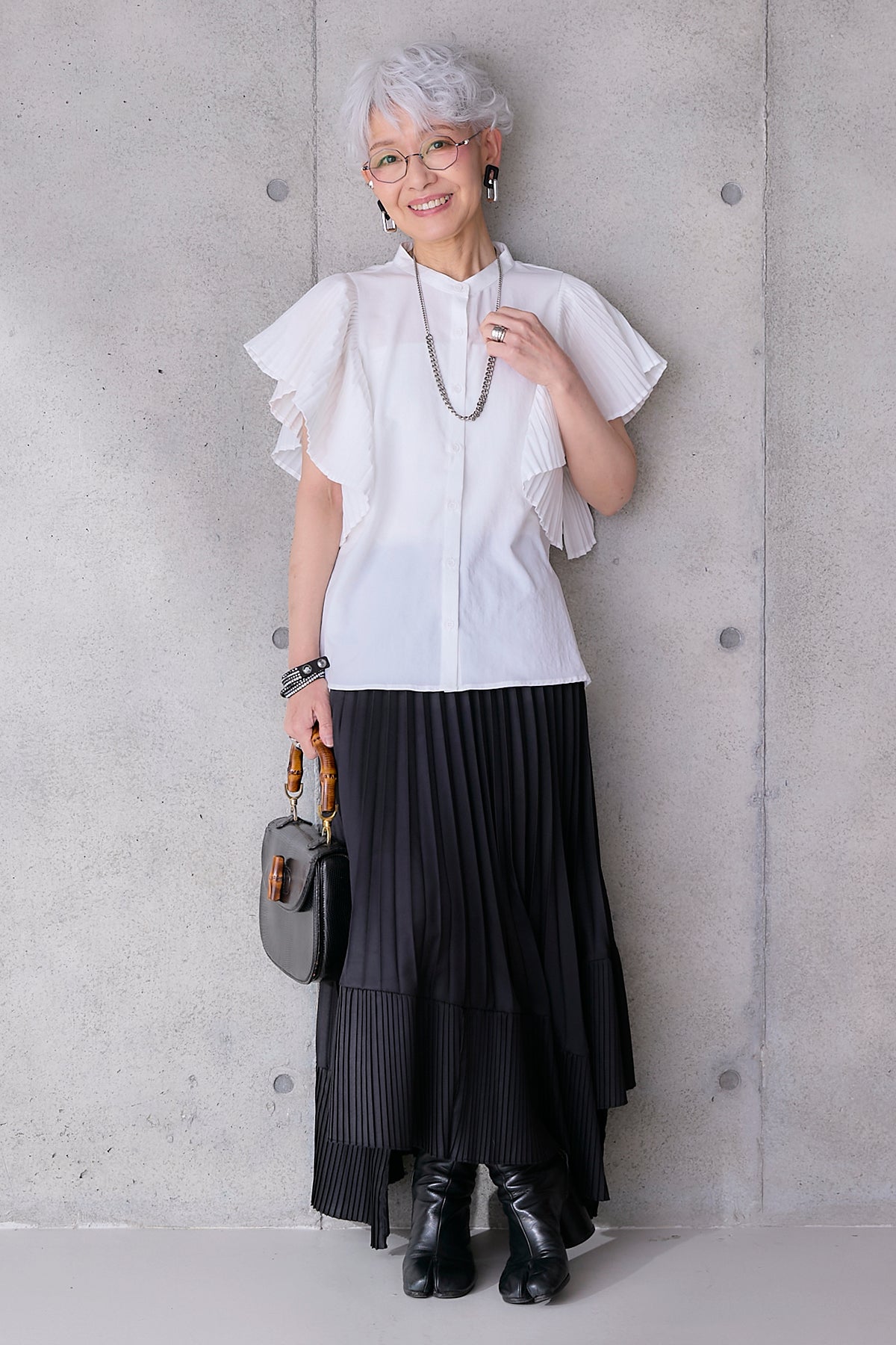 予約】プリーツフリルスリーブブラウス – AIJAN
