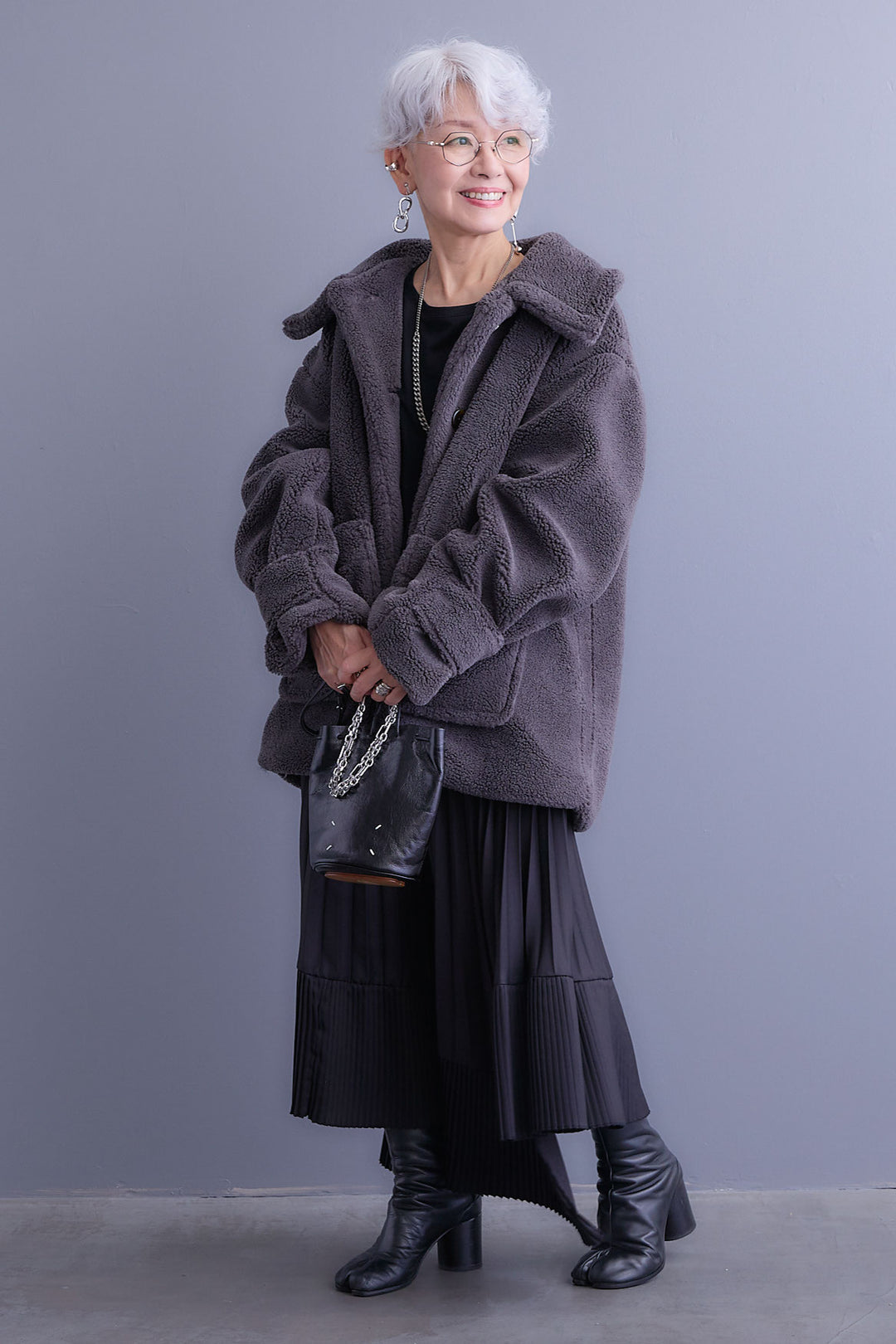 【予約】テディボアフラットカラーコート