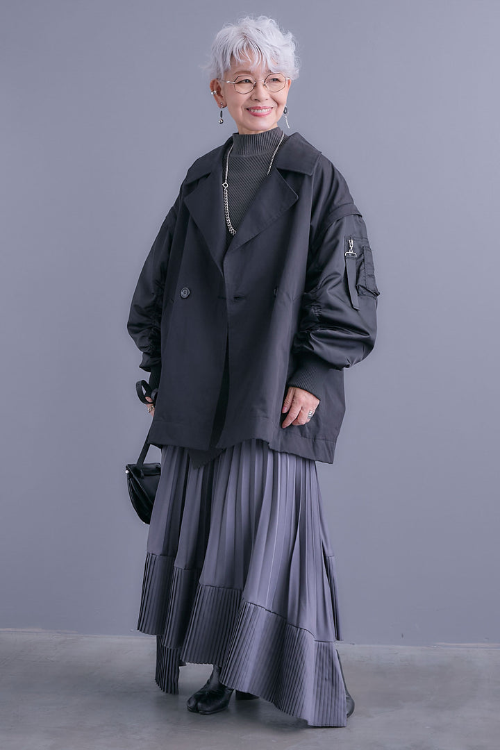 【予約】シャーリングMA-1オーバートレンチ【2WAY】