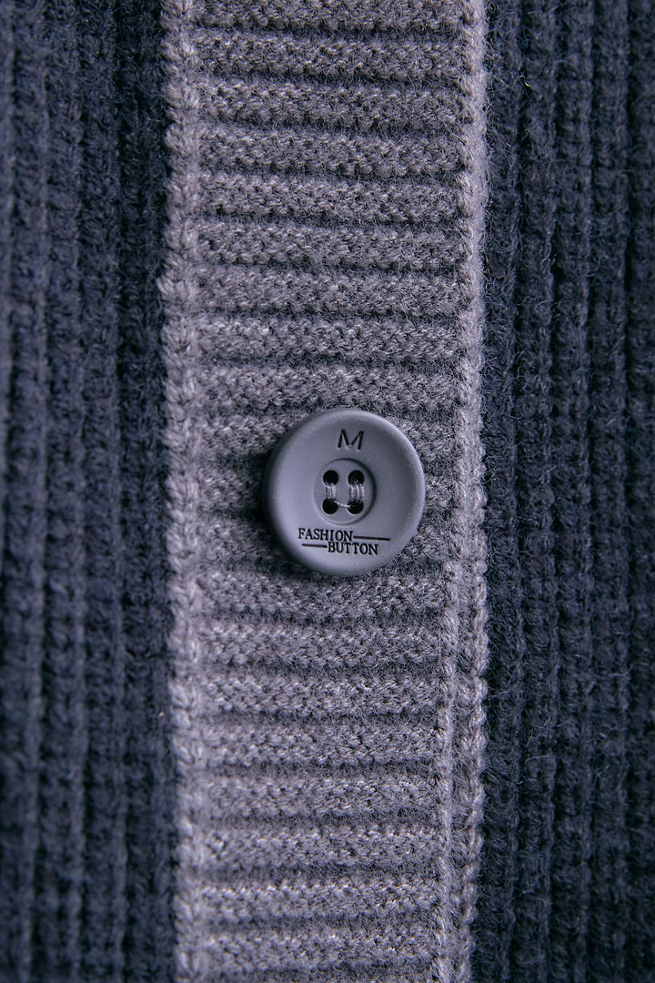 【予約】バックキルティングローゲージニットカーディガン【ストール付き】