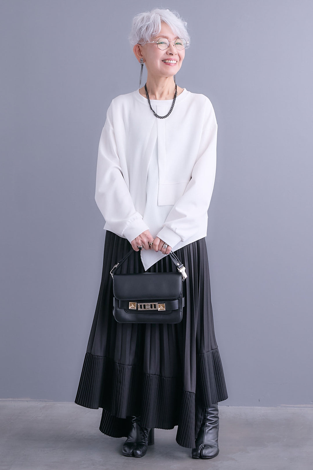 【予約】レイヤードデザインアシンメトリープルオーバー