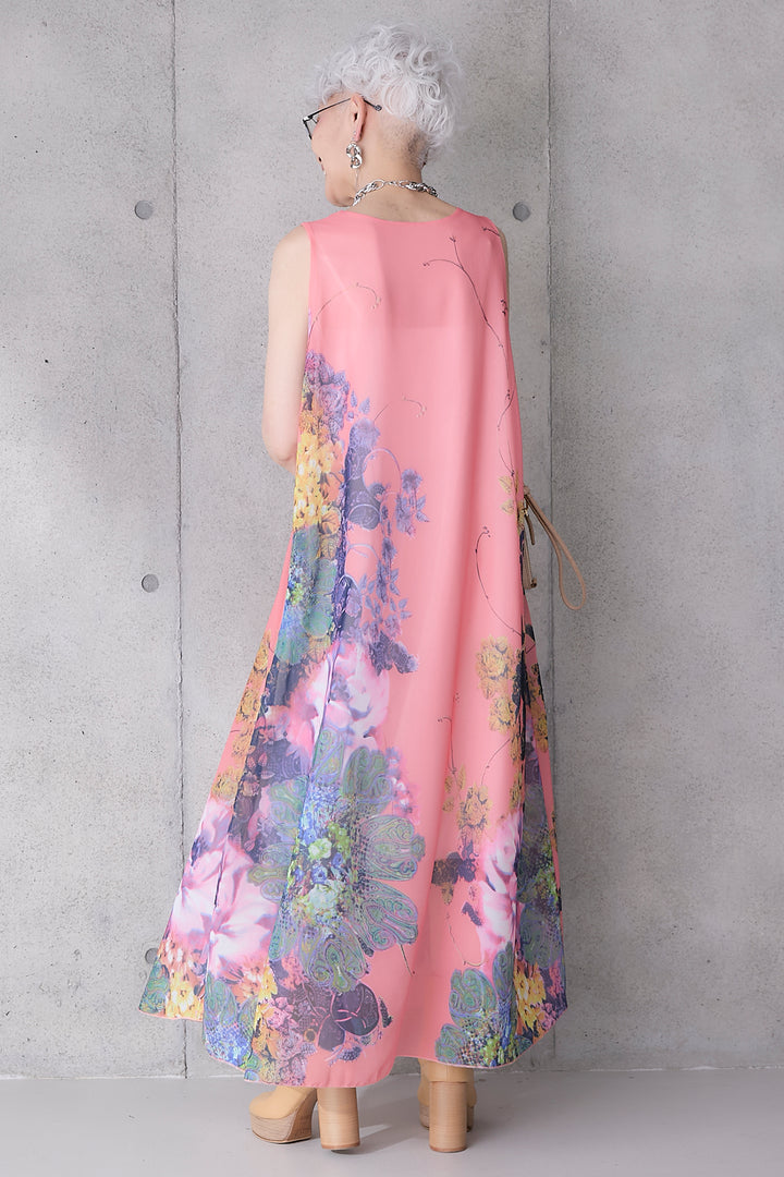 【予約】サンセットボタニカルフラワーサマードレス