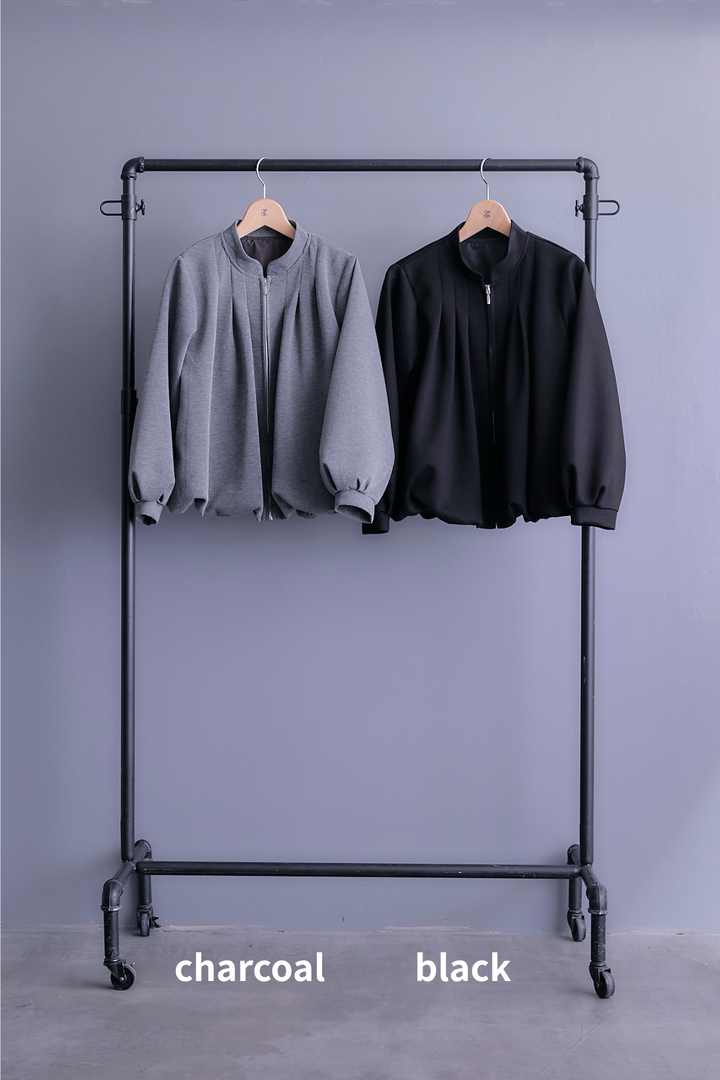 【予約】タックデザインバルーンシルエットブルゾン