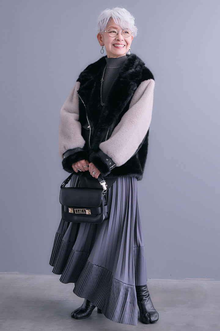 【予約】ライダースドッキングエコファージャケット