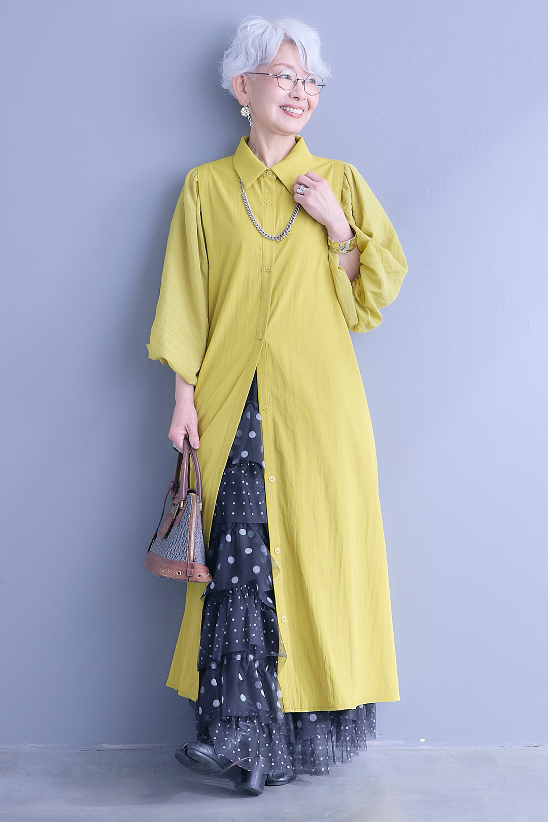 【予約】ドットレイヤードチュールスカート