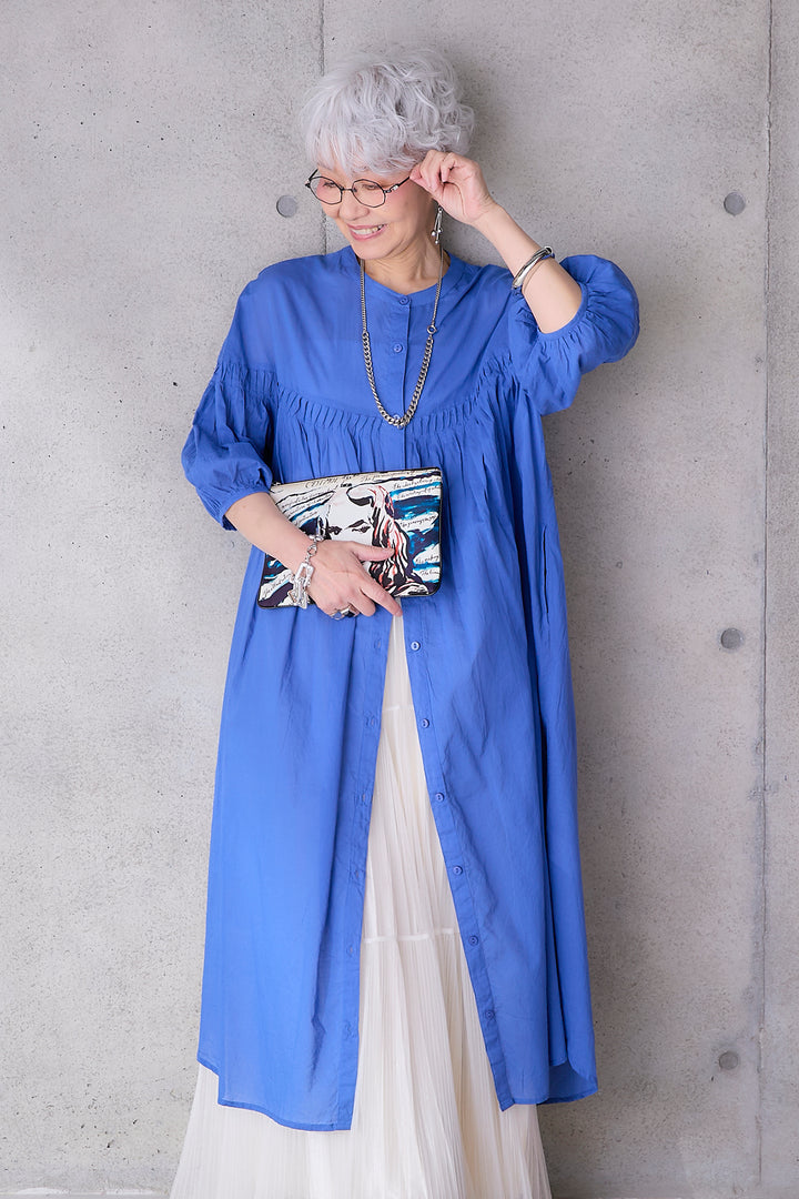 【SET】コットンボイルピンタックエアリーワンピース+2WAYラメサテンプリーツ×シアーティアードチュールスカート(2set)