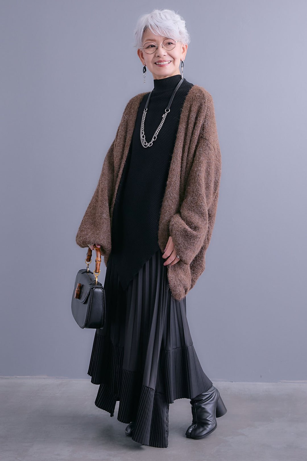 【予約】ボリュームスリーブニットカーディガン