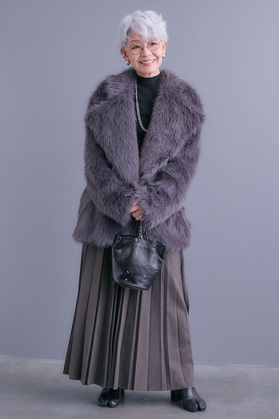 【予約】スエードロングプリーツスカート