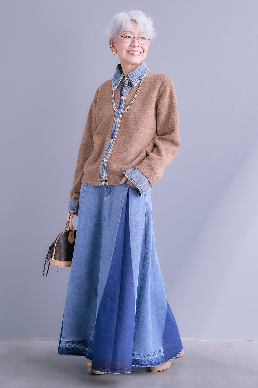 【予約】プリーツタックデニムスカート